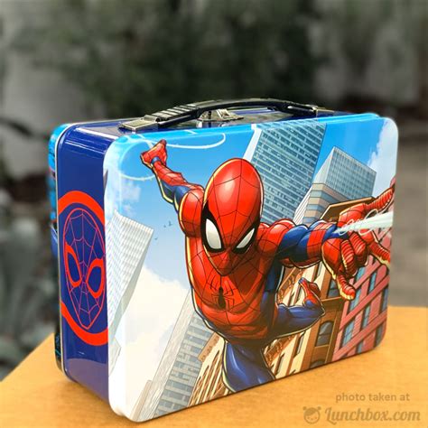 Spiderman Personalized Tin Lunch Box .